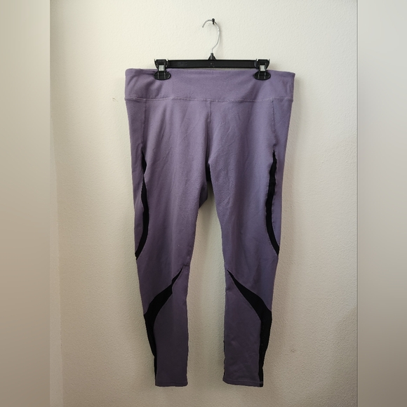 Fabletics Pants - Fabletics Kelly Leggings Active Athletic Purple Black Mesh Detail Extra Large XL